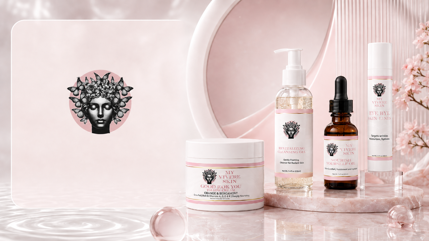 My Vivere Skin skincare products